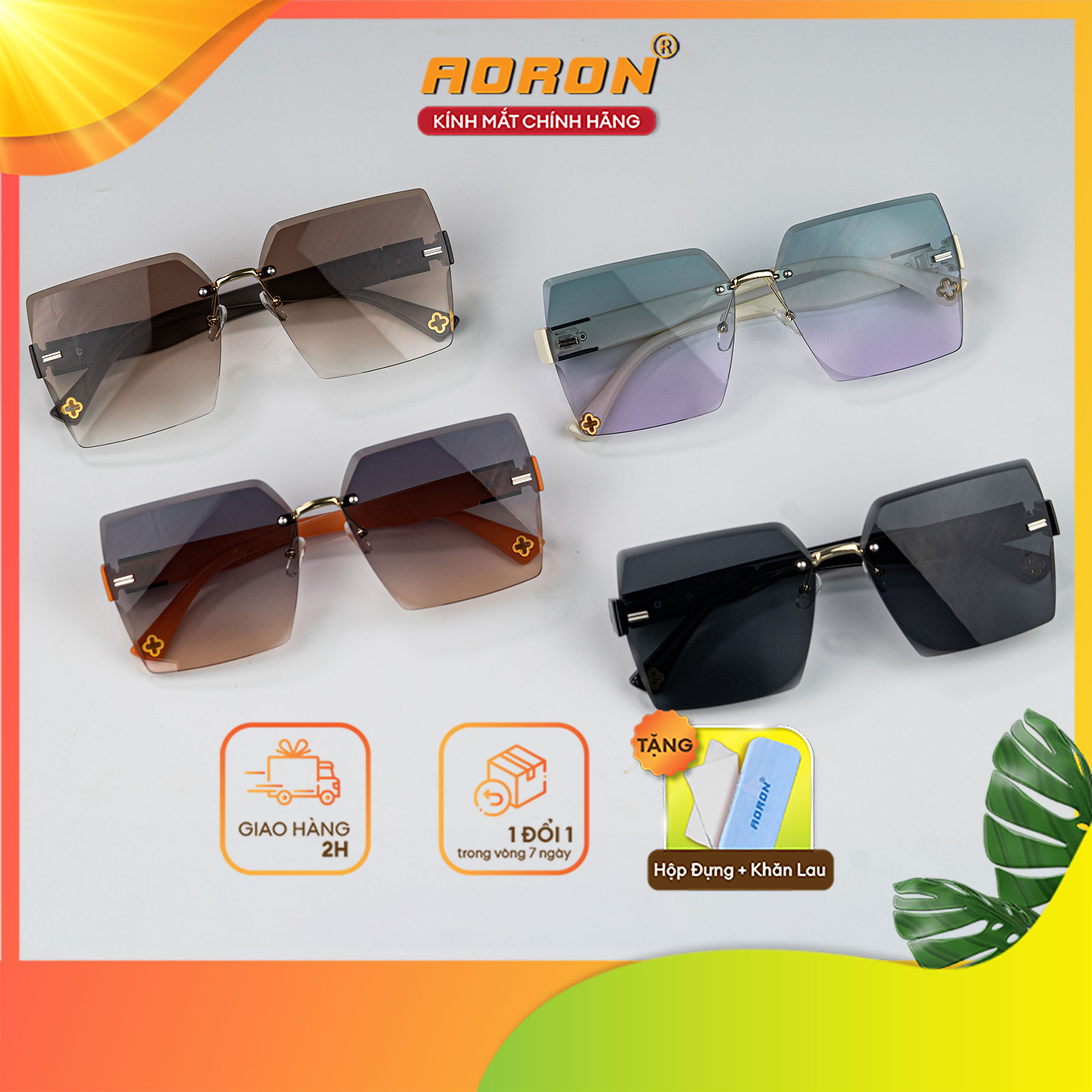 Mắt Kính Thời Trang Râm Mát Gọng Dày From Vuông K697 Sang Chảnh - MixASale