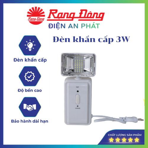Đèn LED Khẩn cấp 3W Model: KC05 3W Rạng Đông