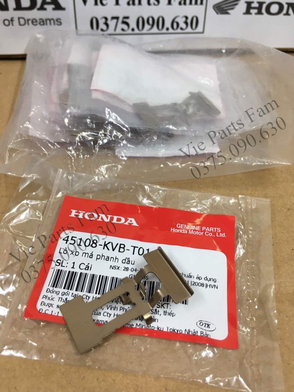 Phe giữ má phanh, má thắng trước air blade 125/ vision đời đầu/ vision 2015-2019/vision 2021/ lead 125 hàng zin honda
