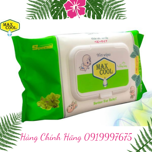 Khăn Ướt 100 Tờ MAX COOL Không Hương