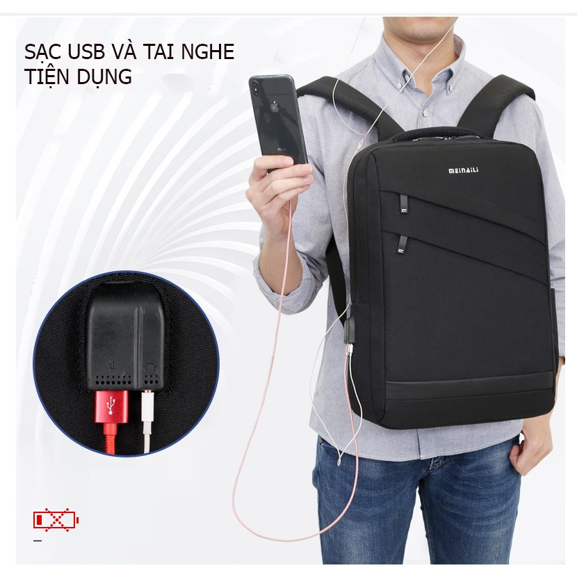 Balo Nam Đa Năng Thông Minh Cao Cấp 15,6"