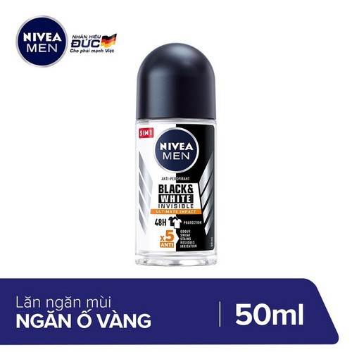 Lăn khử mùi nivea men - invisible for black & white 50ml