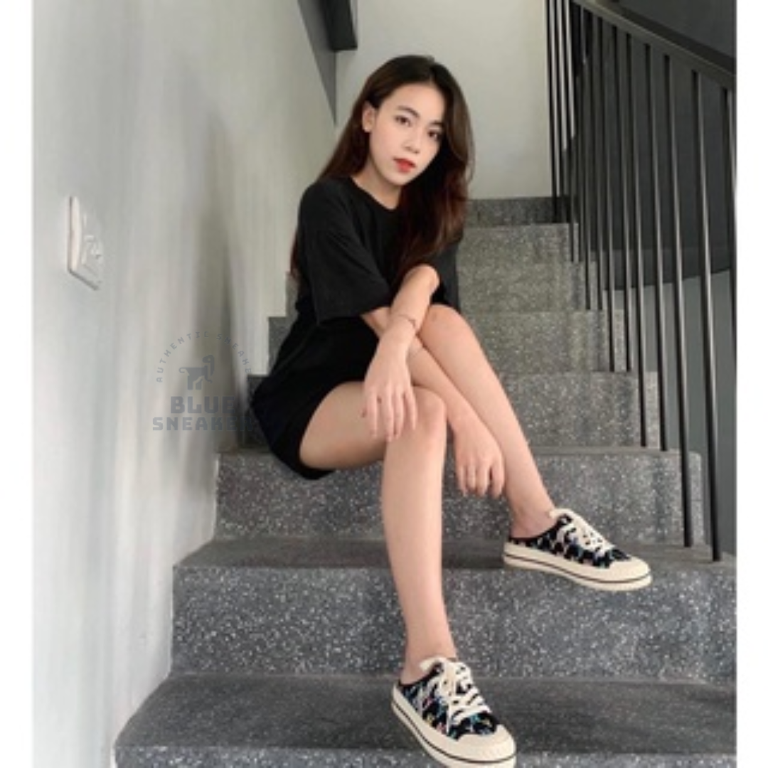[CHÍNH HÃNG] Giày đạp gót MLB Mule màu đen dễ mang, MLB NY, BLUE SNEAKER 1999