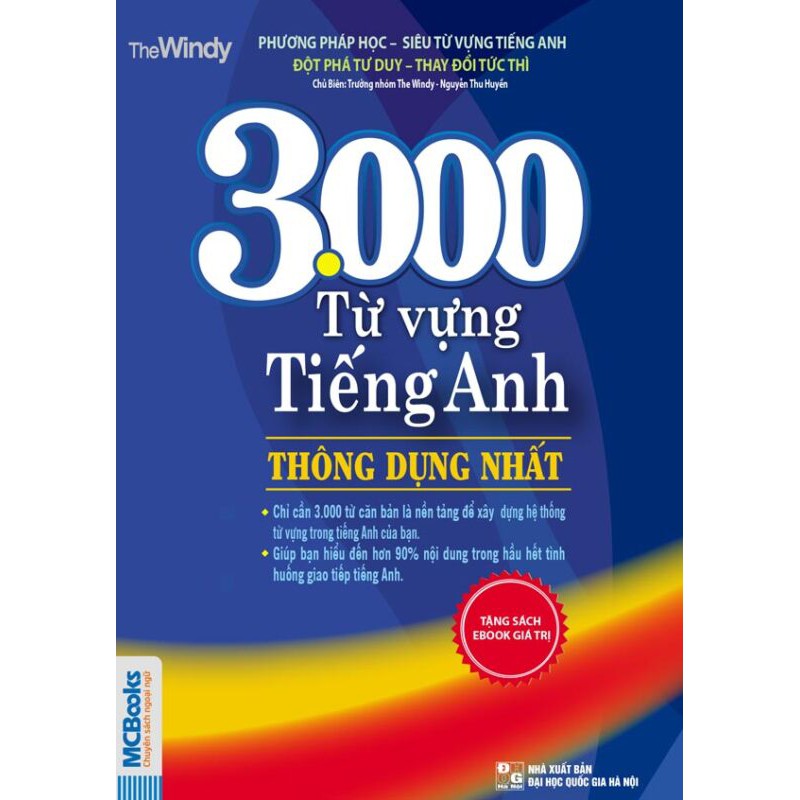 Sách - 3000 từ vựng tiếng anh thông dụng nhất Tặng Post Card Danh Ngôn