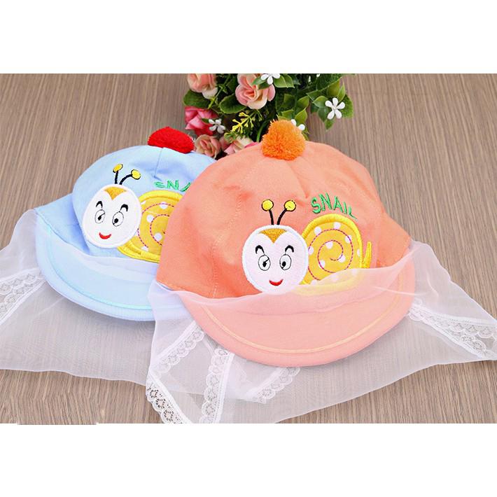 [HCM]Set 02 Nón Có kèm Khăn Voan Che Mặt Cho Bé