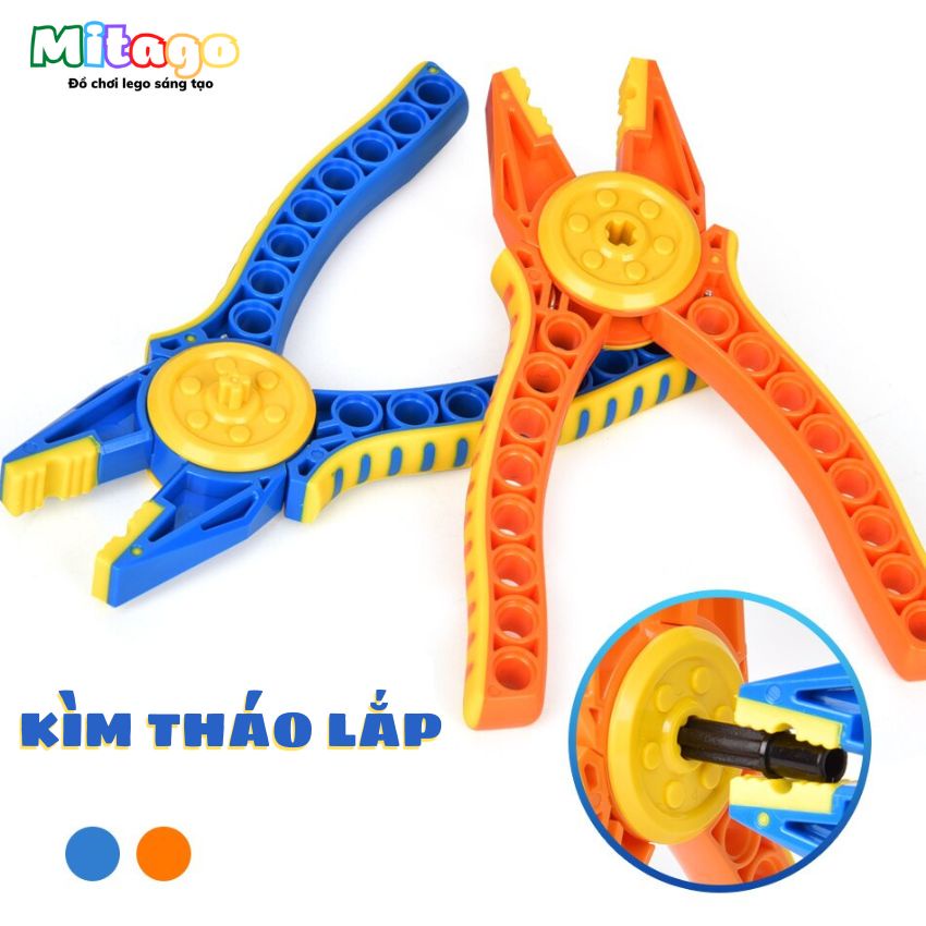 Mô hình lắp ráp Phụ kiện technic combo kìm tháo lắp và thanh bẩy chuyên dụng giúp bé tháo lắp dễ dàng tương thích 9686