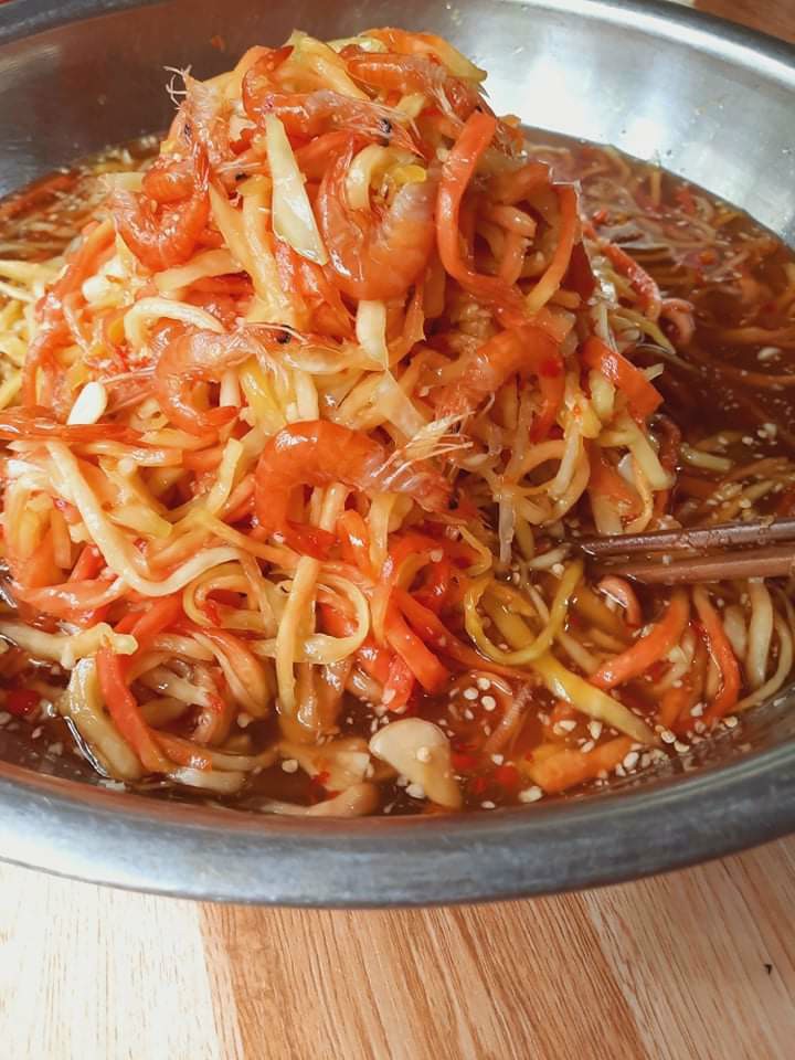 hũ 500gr mắm (tôm) tép trộn đu đủ.