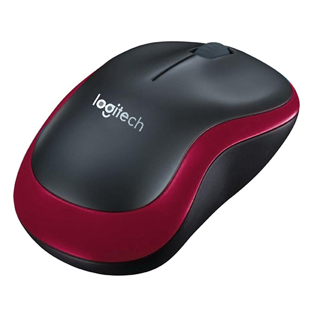 Chuột Không Dây Logitech M185 (Đỏ) - Hàng Chính Hãng