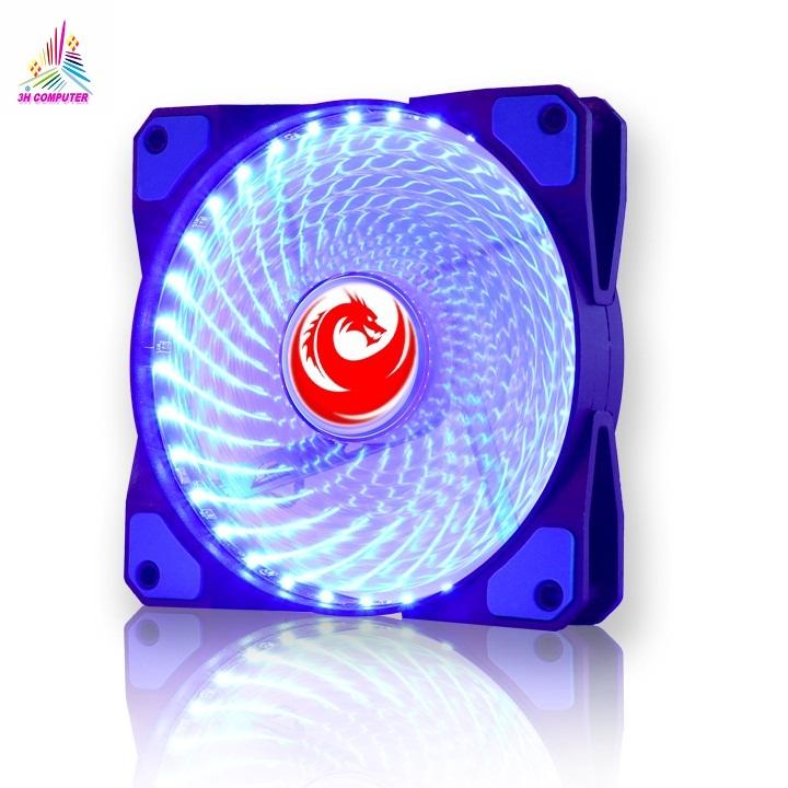 (HCM) Quạt tản nhiệt 12V  Fan Case 12cm LED 33 Bóng xanh