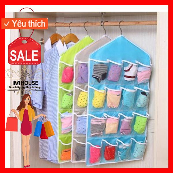 Bags. Wall Hanging Storage Bag. 16 Pockets Socks Bra Underwear Rack Hanger Storage Organizer