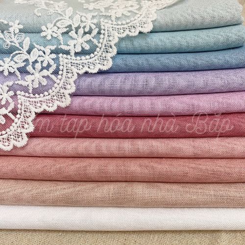 Vải Linen Bột Tông Màu Pastel
