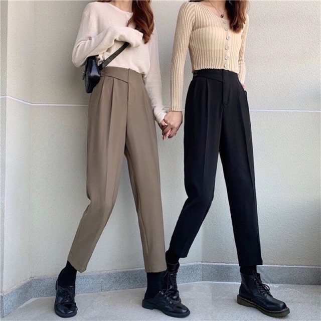 QUẦN BAGGY CẠP LỆCH 2 KHUY,CẠP SAU CHUN CO GIÃN
