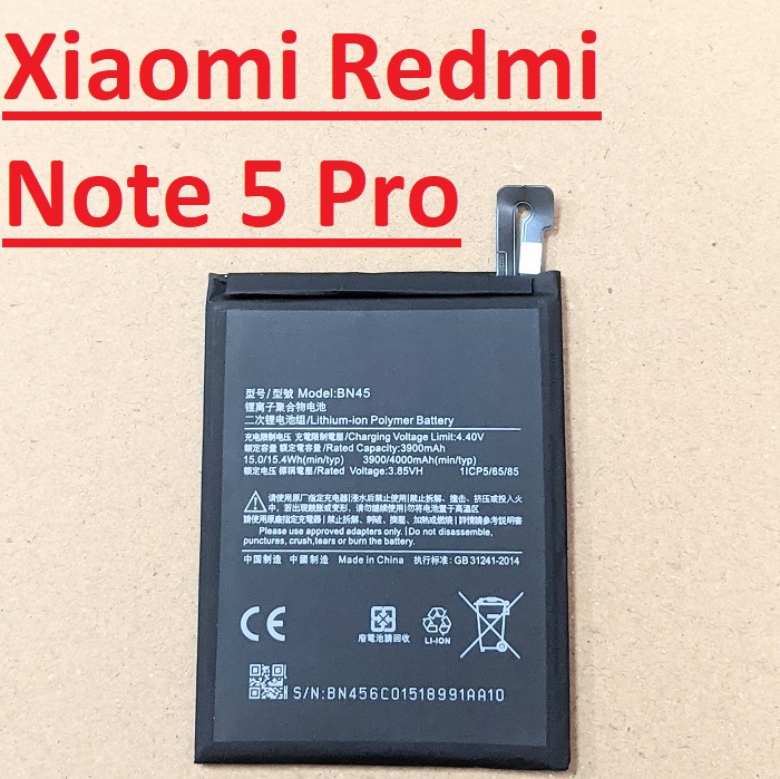 Battery xiaomi redmi note 5 pro code bn45 capacity 4000mah zin new