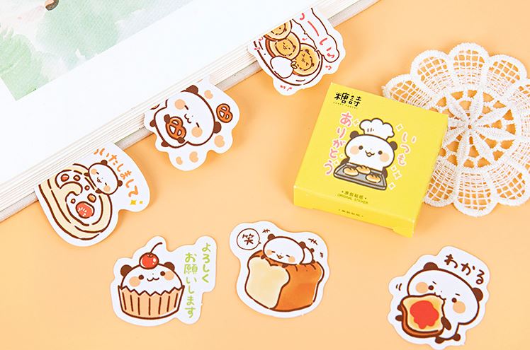 Bộ 46 Sticker Đầu Bếp Gấu E104