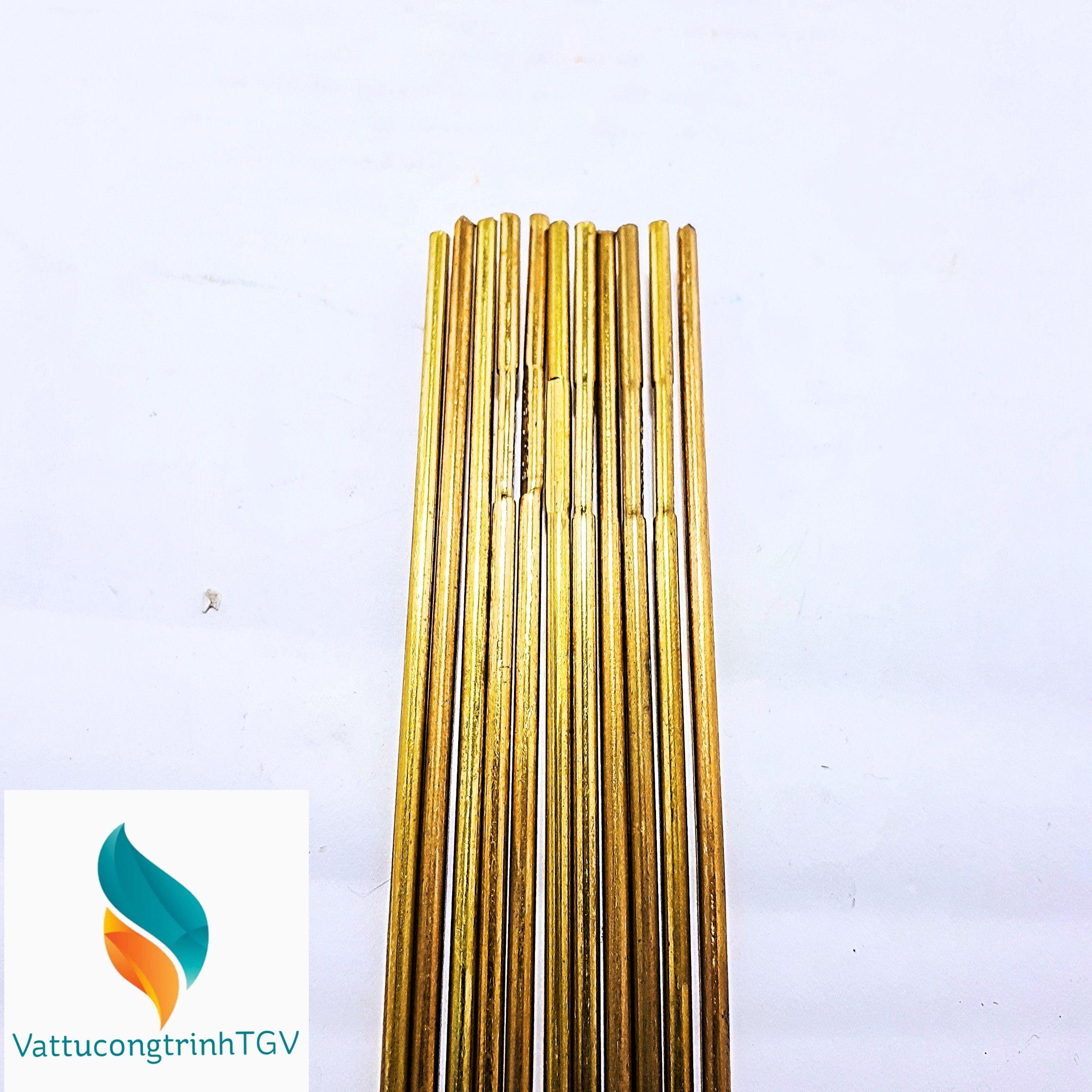 Bộ 10 que hàn đồng vàng tròn 2.5mm x 50cm