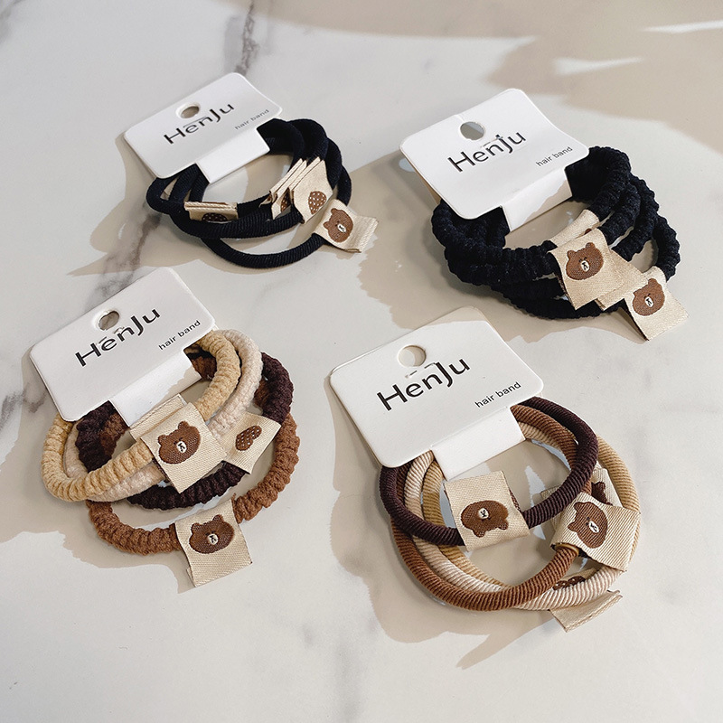 Bộ 4 dây cột tóc Hàn Quốc đơn giản dễ thương