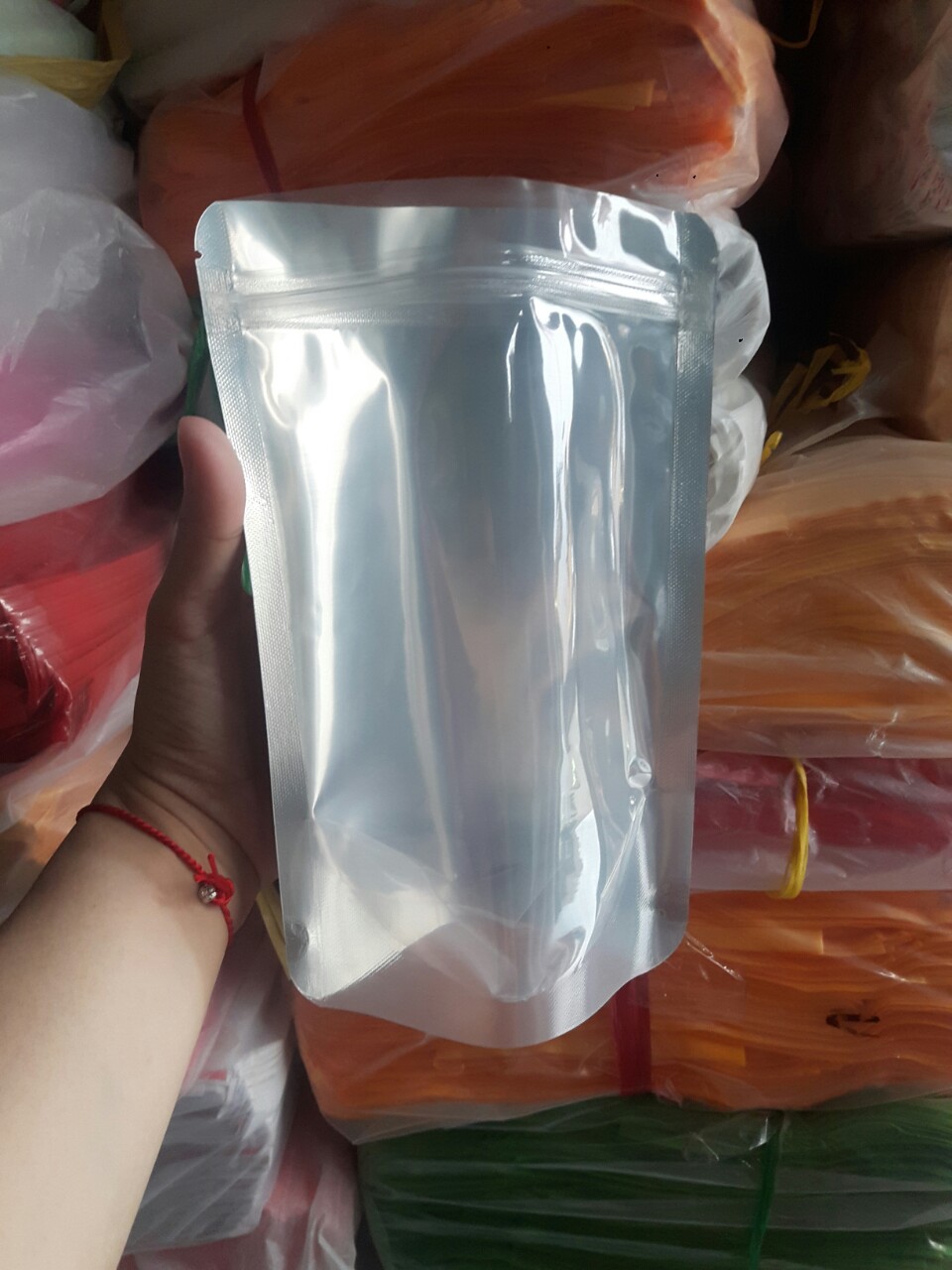 {500gr/1size} -  Túi zipper đáy đứng Mặt Bạc Mặt Trong (đủ size, sản phẩm y hình)