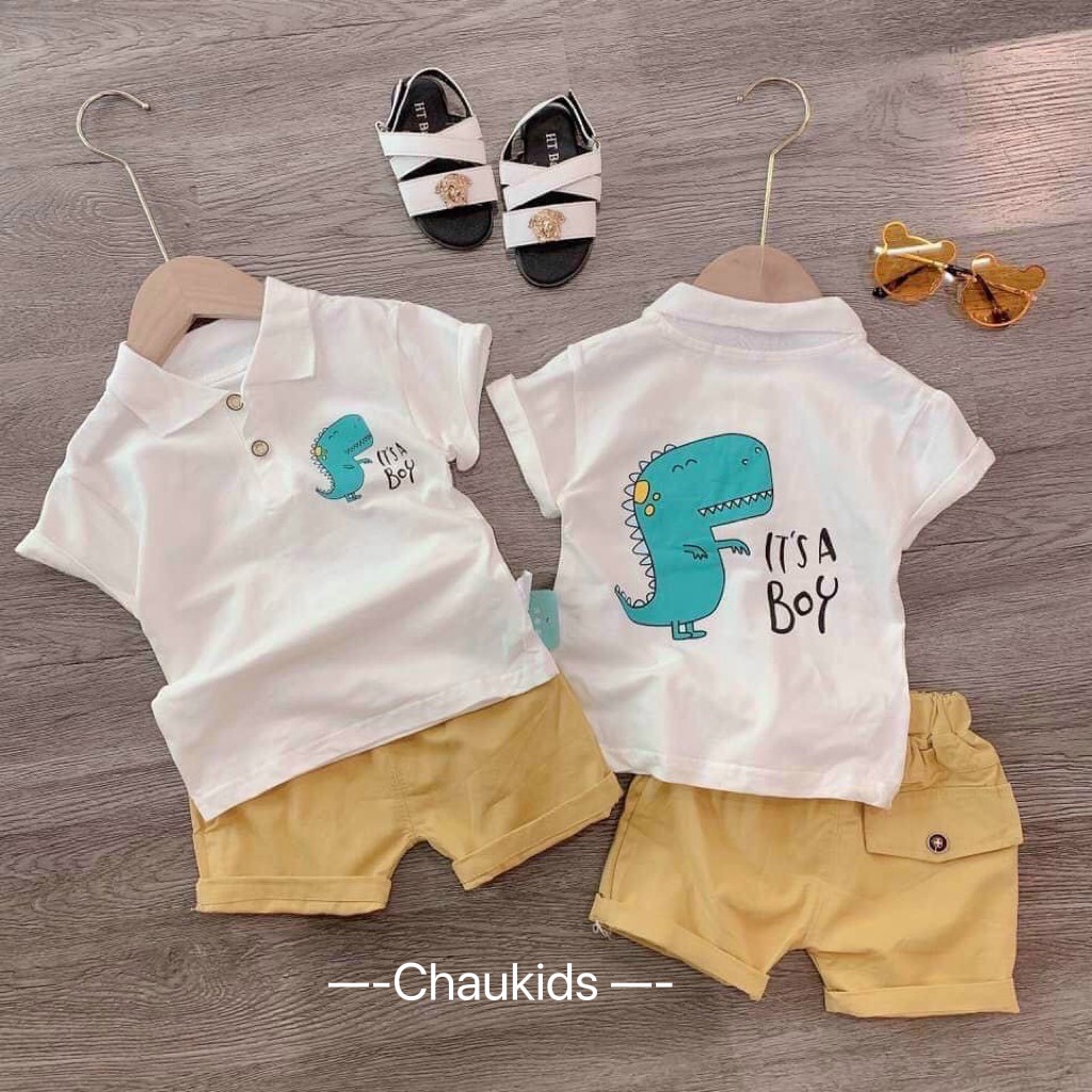 Sale set khung long bé trai size 10-18kgboykl)