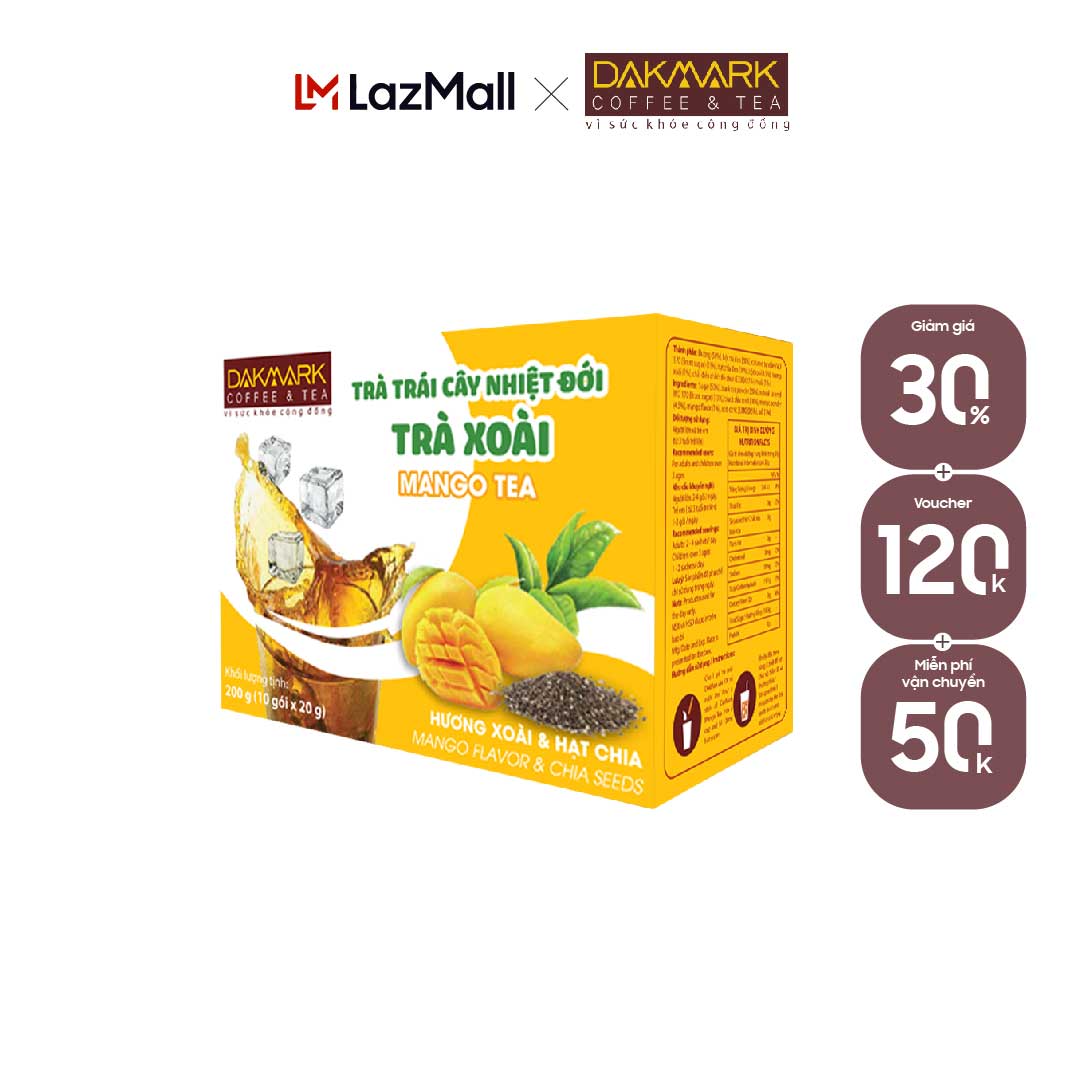 Trà xoài hòa tan hạt Chia DakMark