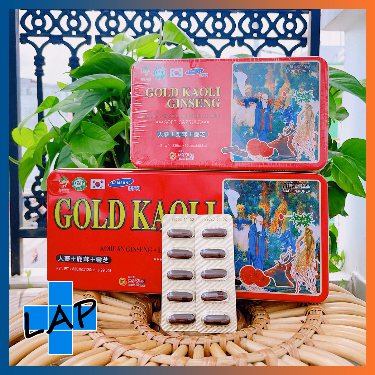 GOLD KAOLI GINSENG (Hàng nhập khẩu) - Viên nhân sâm Hàn Quốc.