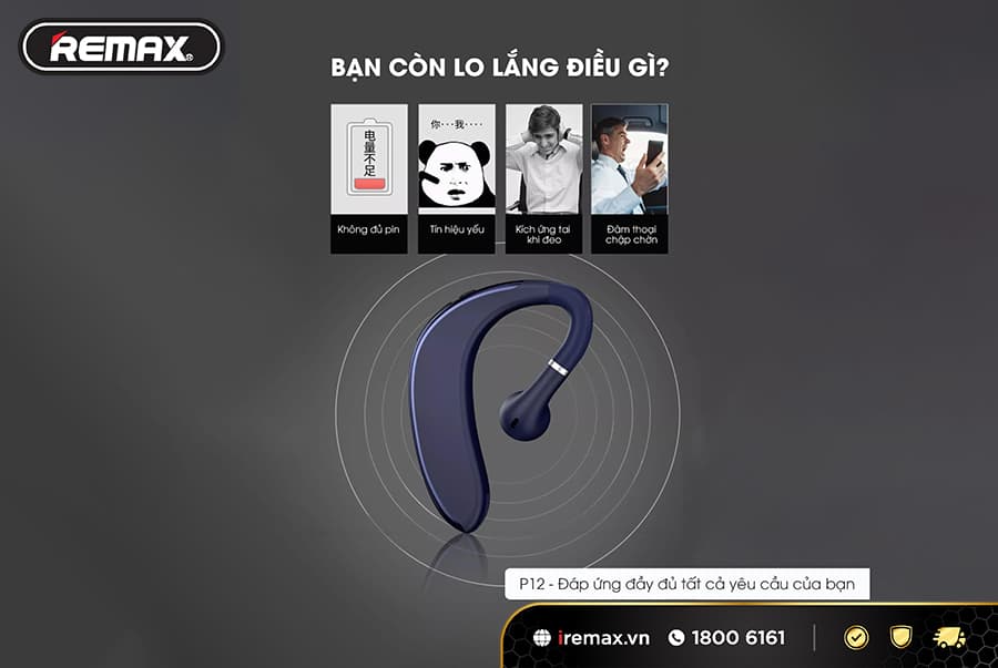 Tai nghe Bluetooth Remax WK P12