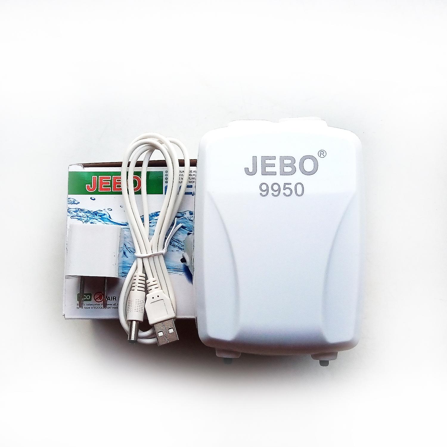 [CÓ VIDEO] Máy Sủi Khí Oxy 2 Dòng Điện JEBO 9950 Ac/Dc ( Tặng 2m dây và sủi oxi)