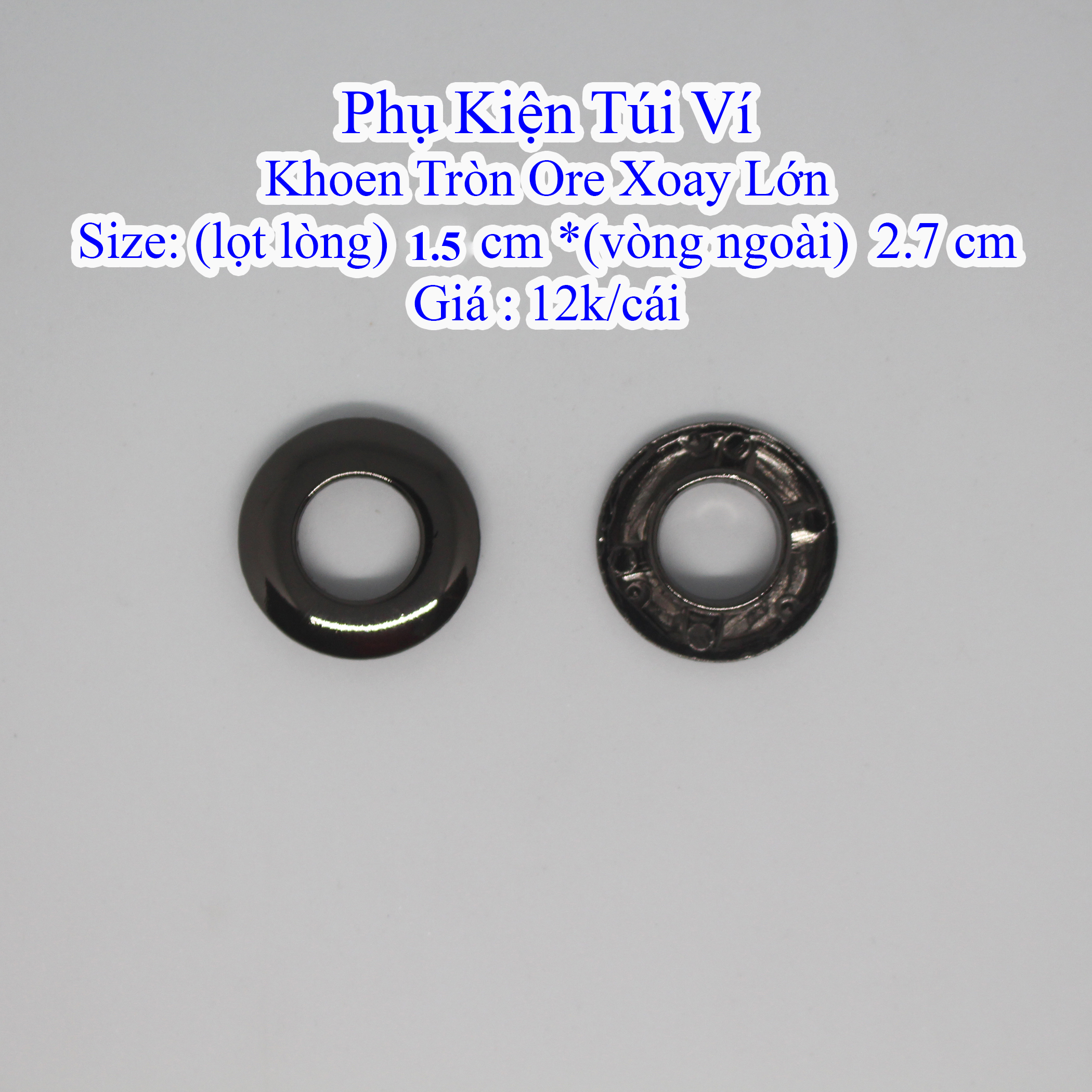 Khoen Tròn Ore Xoay lớn lọt lòng 1.5 cm (22k/cái)