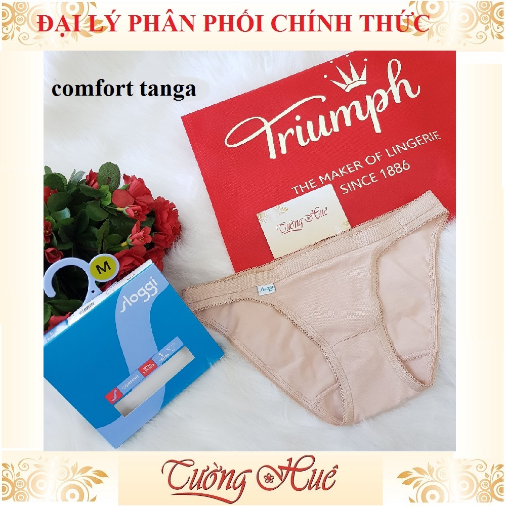 Quần lót nữ Triumph Comfort Tanga quần lót cotton mịn lưng thấp.