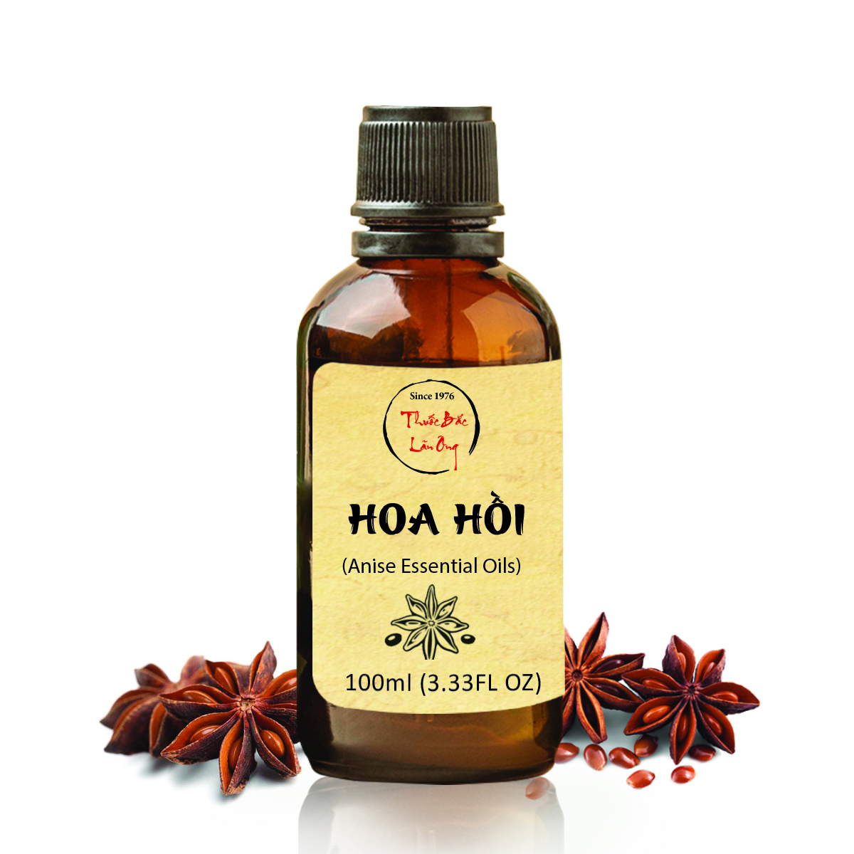 Tinh dầu Hoa Hồi 100ml, giữ ấm, giải cảm, thơm phòng, khử mùi hôi - Thuốc Bắc Lãn Ông