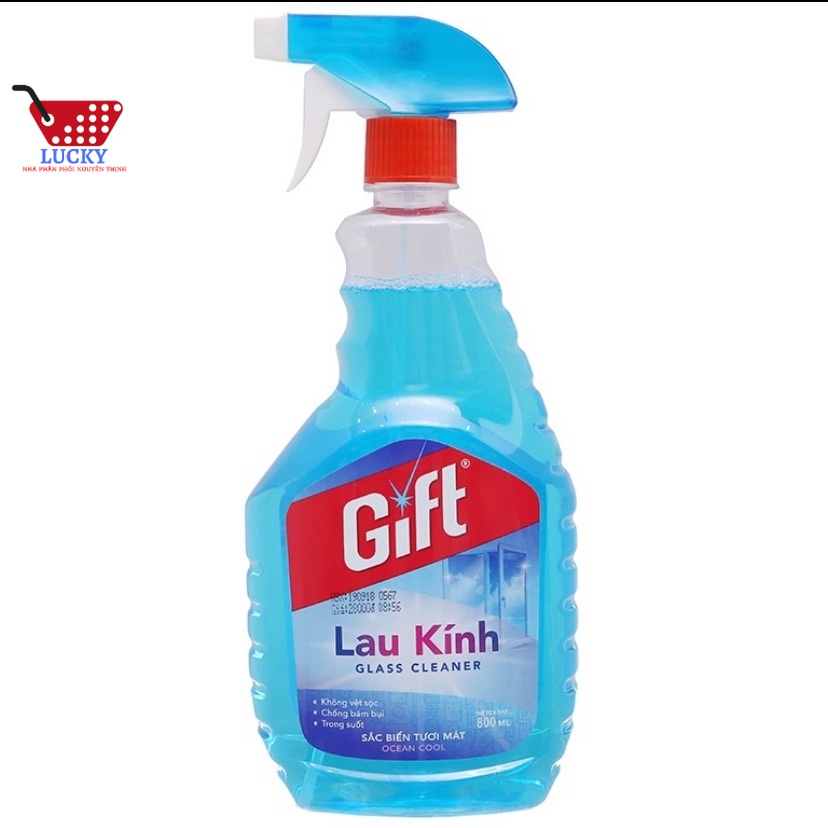 [HCM] Chai Nước Lau Kính Gift 580ml Hương Sắc Biển Tươi Mát