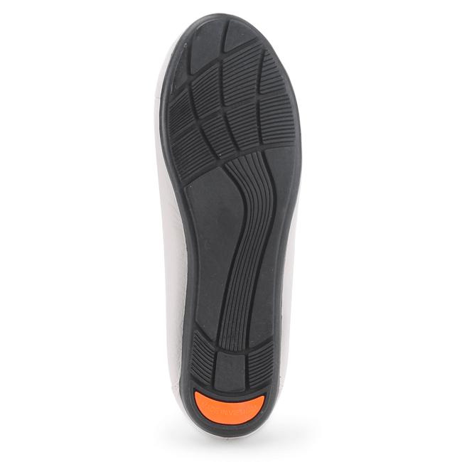 Giày nữ búp bê da bò màu trắng HL7913