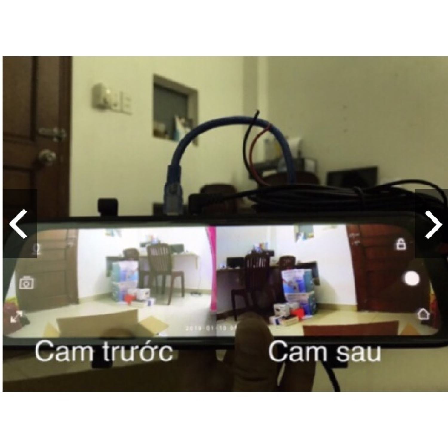 Camera hành trình Android gương siêu nét FULL HD 1080 (Tặng Kèm Thẻ Nhớ 32Gb)