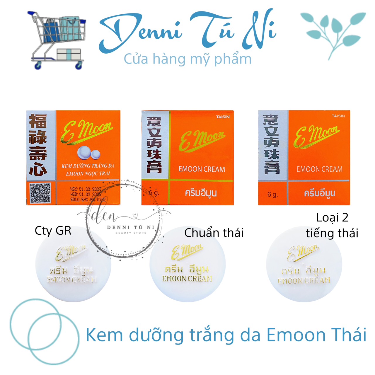 Kem Emoon Thái Loại 1 Dưỡng Trắng Da - Kem Emoon Thái Lan Nội Địa - mỹ phẩm Denni