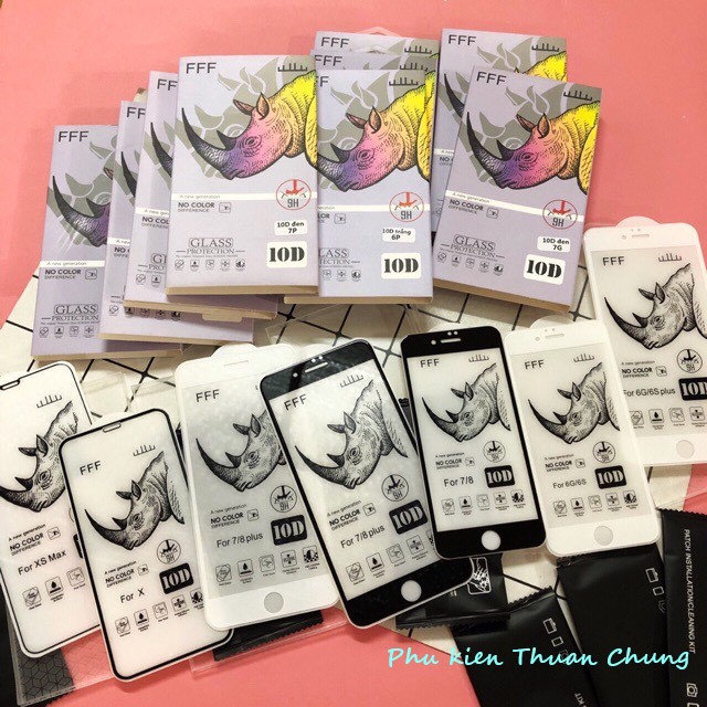 [HCM]Cường Lực Full Màn 10D Tê Giác tất cả các dòng dành cho iPhone 6/6s/7/76P/7P/8P/X/Xs/XsMax/11/11Pro/11ProMax SIÊU BỀN SIÊU CỨNG ÔM SÁT MÁY