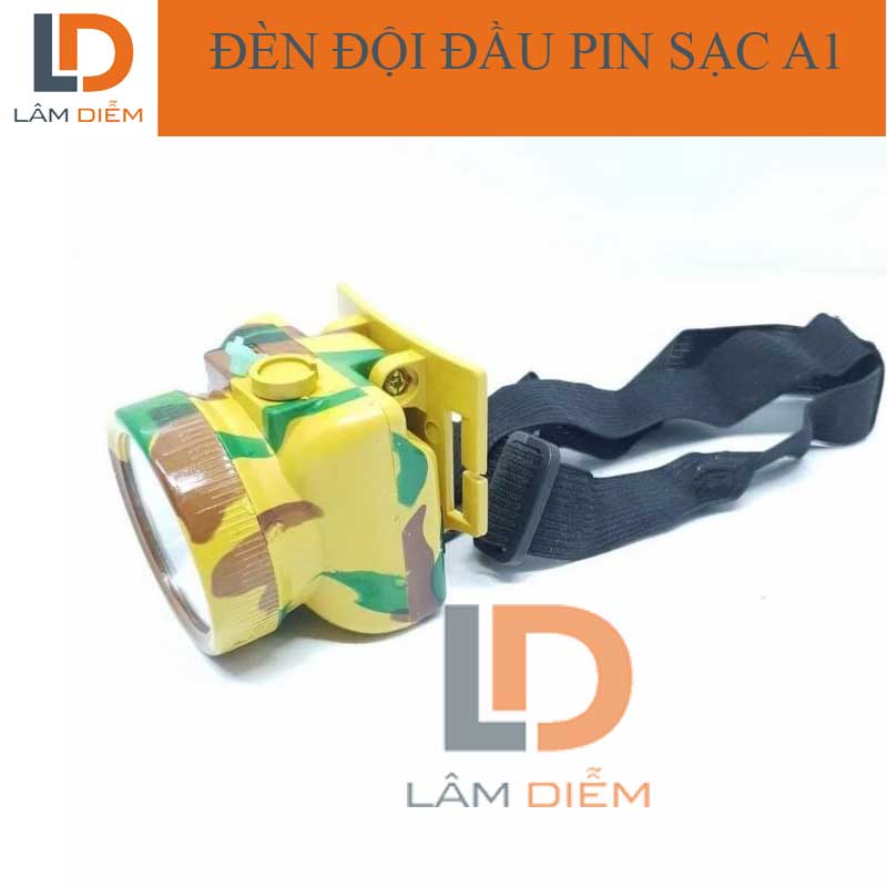ĐÈN PIN SẠC ĐỘI ĐẦU LÍNH CHÓA 50MM A1
