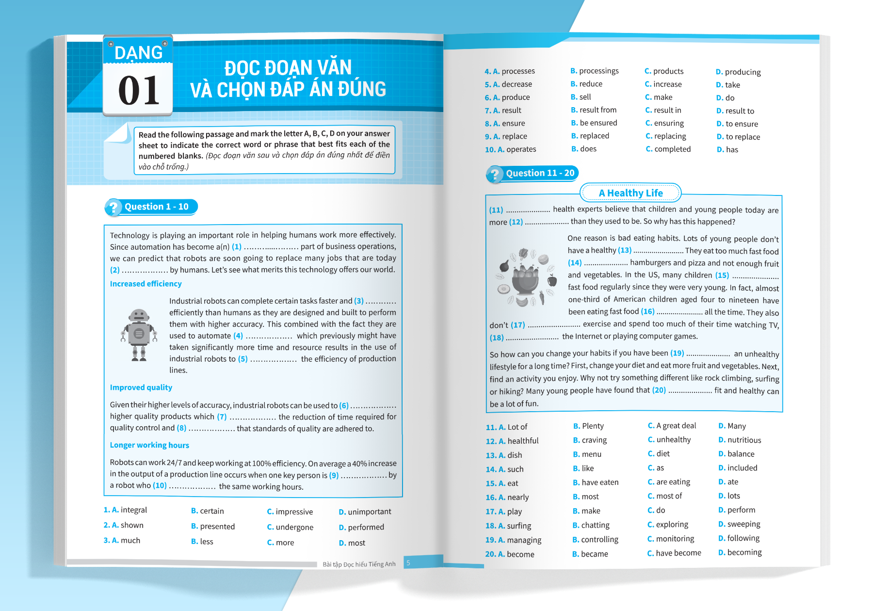 Sách Bài tập đọc hiểu tiếng Anh (ôn thi vào lớp 10 và 10 chuyên)