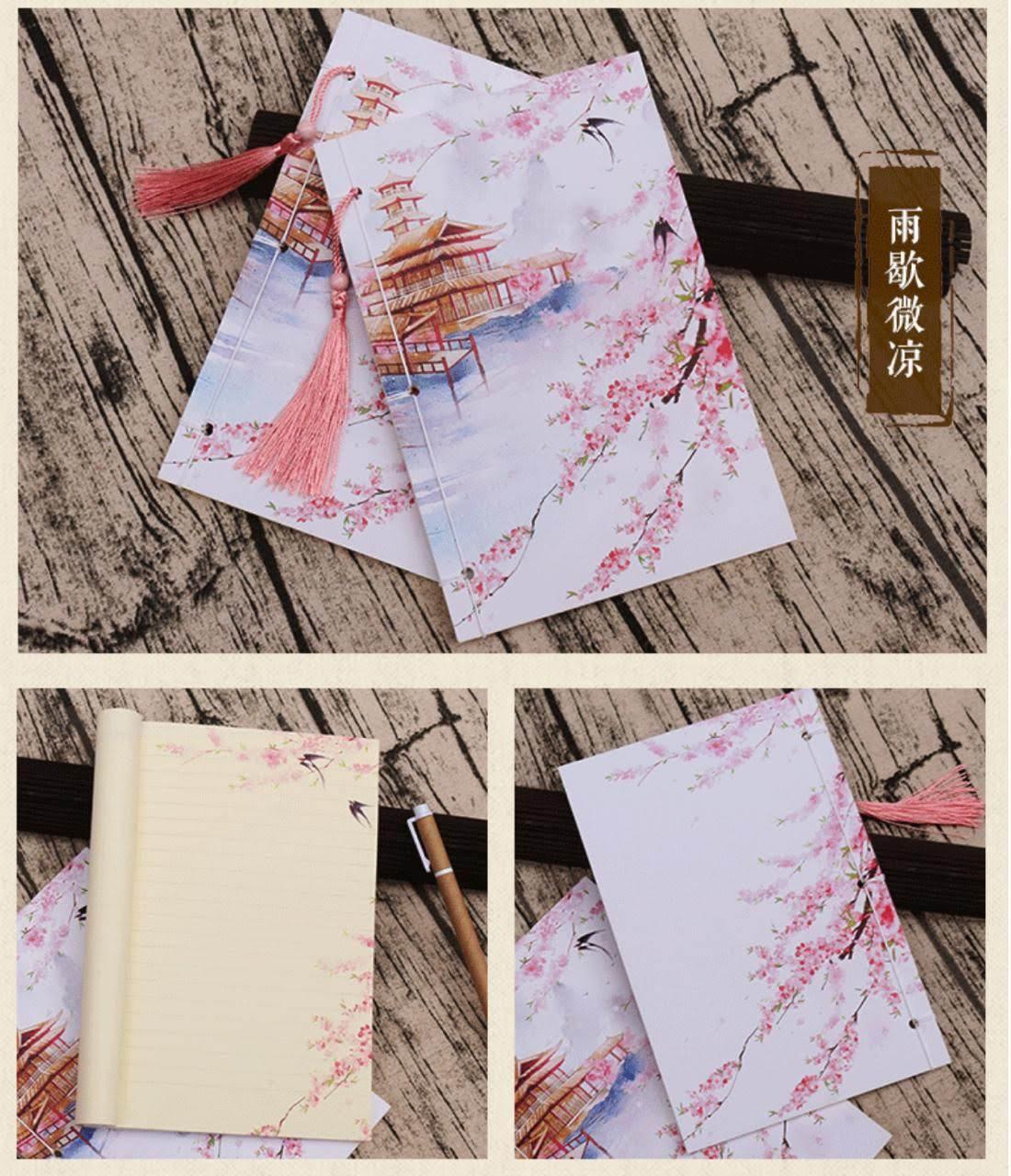 Vở viết cổ trang combo 2 quyển có dây tuyến 70k