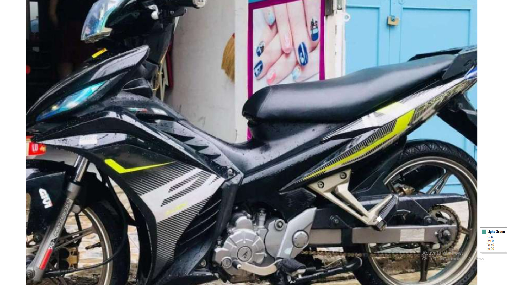 Tem rời ex 2011 đen xanh chuối