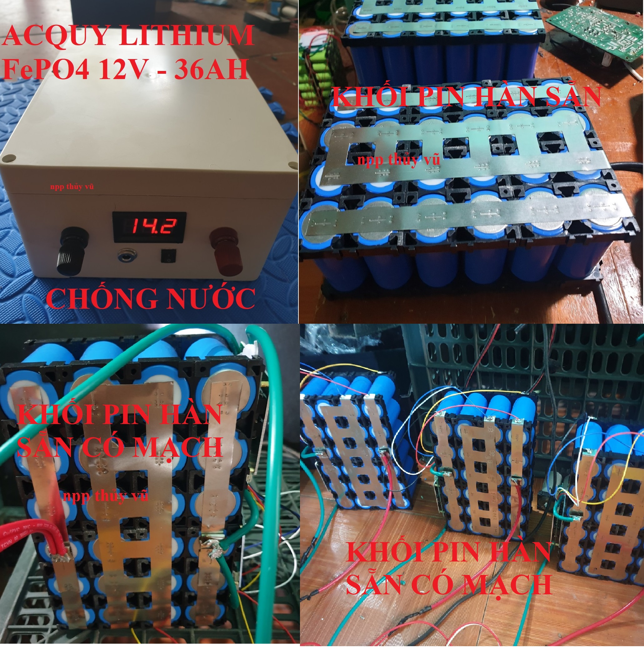 Pin lithium 12v 36AH - Pin lithium sắt - pin 32700