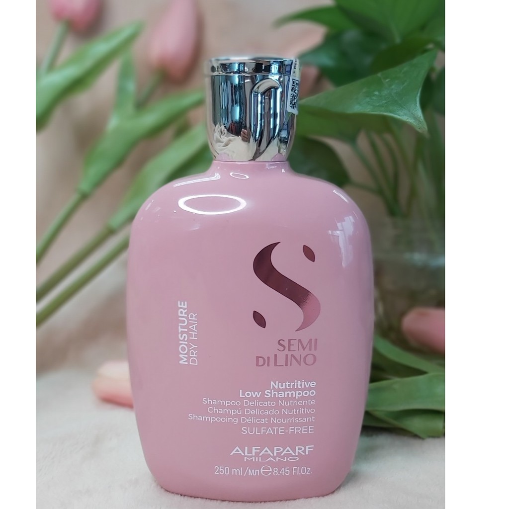 [HCM]Dầu gội Moisture dành cho tóc khô xơ Semi Dilino Nutritive Low Shampoo Alfaparf 250ml