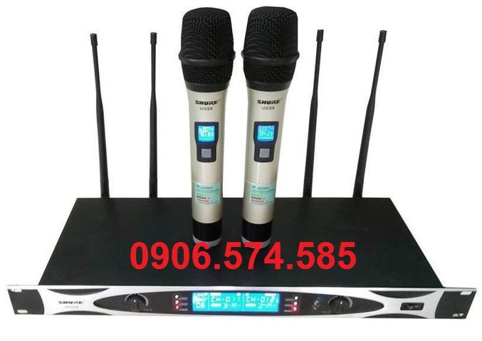 [HCM]Micro karaoke không dây 4 râu Shure UGS9 - sóng cực khỏe không gây hú