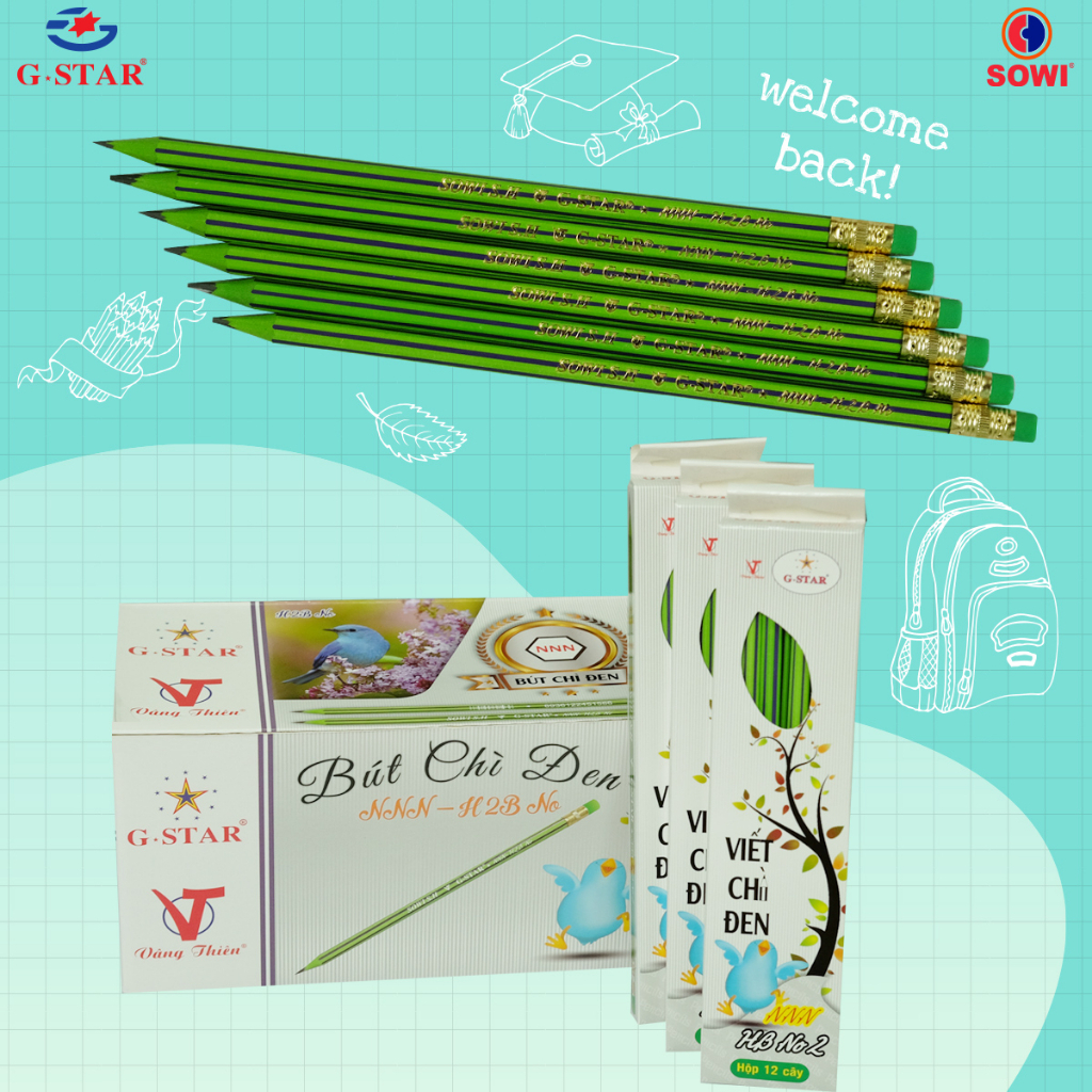 [Lẻ 1 cây] Bút viết chì gỗ HB G-star NNN