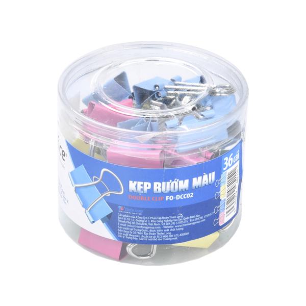 Kẹp bướm màu Flexoffice 19mm FO-DCC02