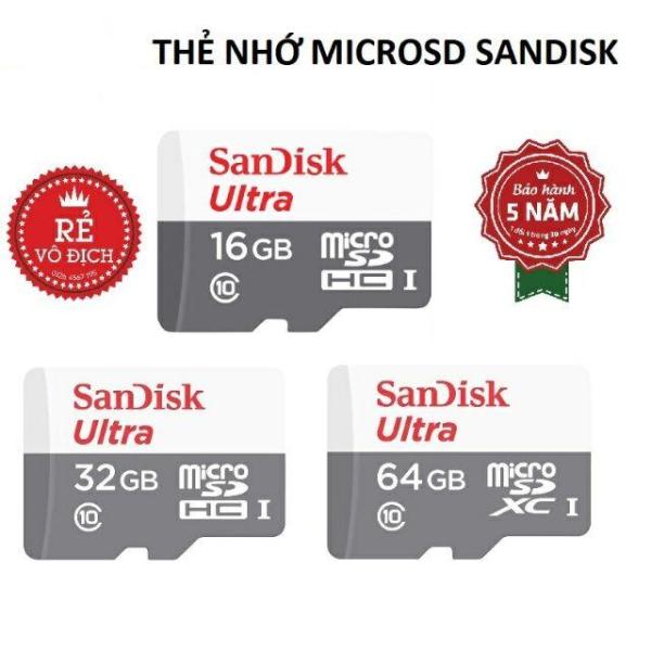 [HCM]Thẻ nhớ MicroSDHC SanDisk Ultra 2GB/4GB / 8GB / 16GB / 32GB / 64GB  Bảo hành 5 năm