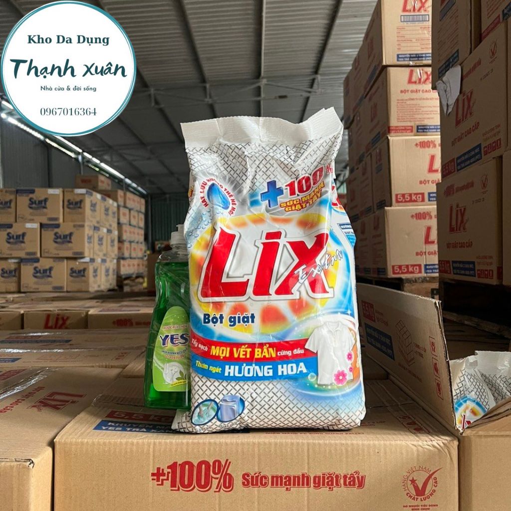Bột giặt Lix Extra hương hoa 5.5kg (khuyến mãi ngẫu nhiên )