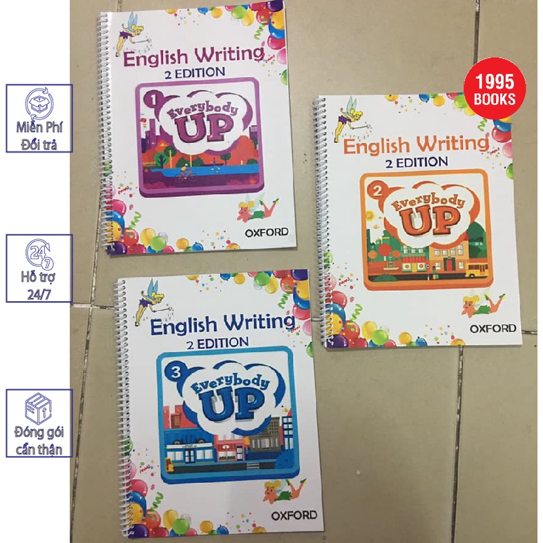 Everybody Up 1,2,3,4,5,Starter + 1995 BOOKS + vở viết