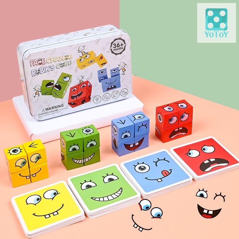 Rubik cảm xúc-Face change rubik’s cube (Hộp sắt xếp hình 3D theo biểu cảm khuôn mặt)