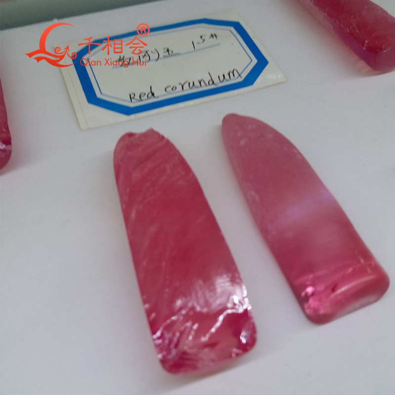 100g red corundum Rough raw material Synthetic ruby stone