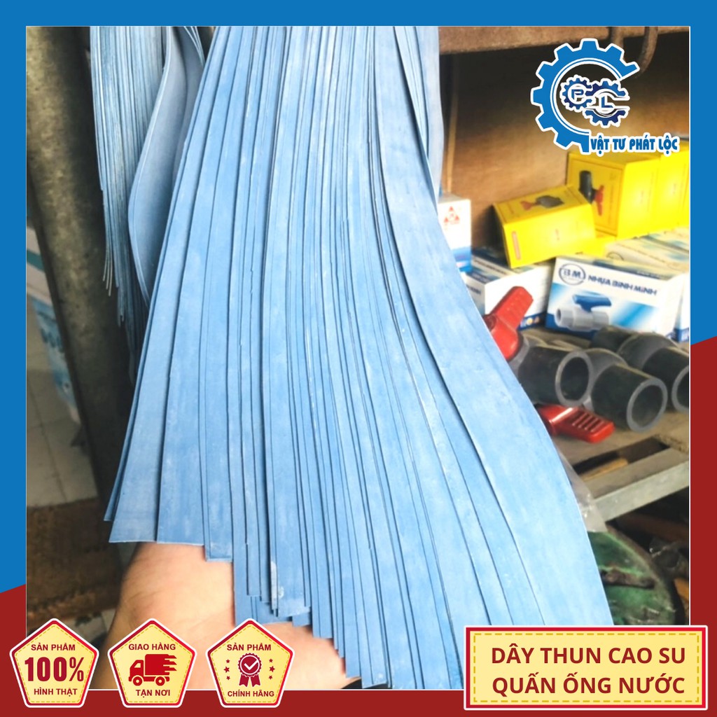 Dây thun cao su quấn ống nước màu Xanh hoặc Trắng
