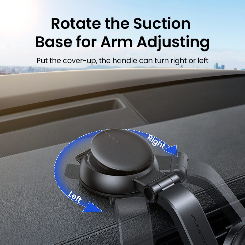 UGREEN Car Phone Mount Cellphone Holder for Car Windscreen Mobile Dashboard Mount Gravity Suction Cup Sticky Cradle Long Arm Clamp Stand Model：20473